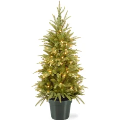 Full-National Tree Company 4 Ft Weeping Spruce Tree With Clear Lights