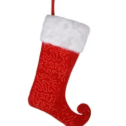 Christmas Stockings-National Tree Company 21" General Store Collection Jester Style Red Stocking