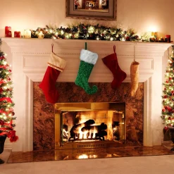 Christmas Stockings-National Tree Company 21" General Store Collection Jester Style Green Stocking