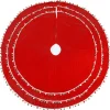Christmas Tree Skirt-National Tree Company 52" General Store Collection Red Velvet Tree Skirt