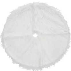 Christmas Tree Skirt-National Tree Company 52" General Store Collection White High Pile Tree Skirt