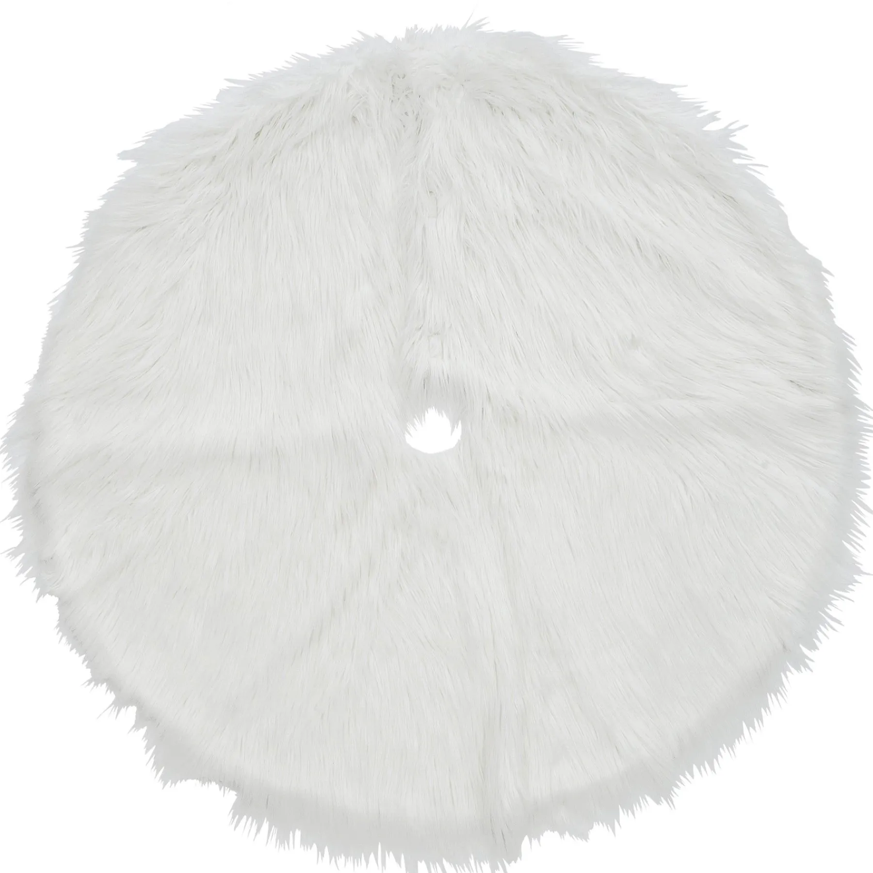 Christmas Tree Skirt-National Tree Company 52" General Store Collection White High Pile Tree Skirt