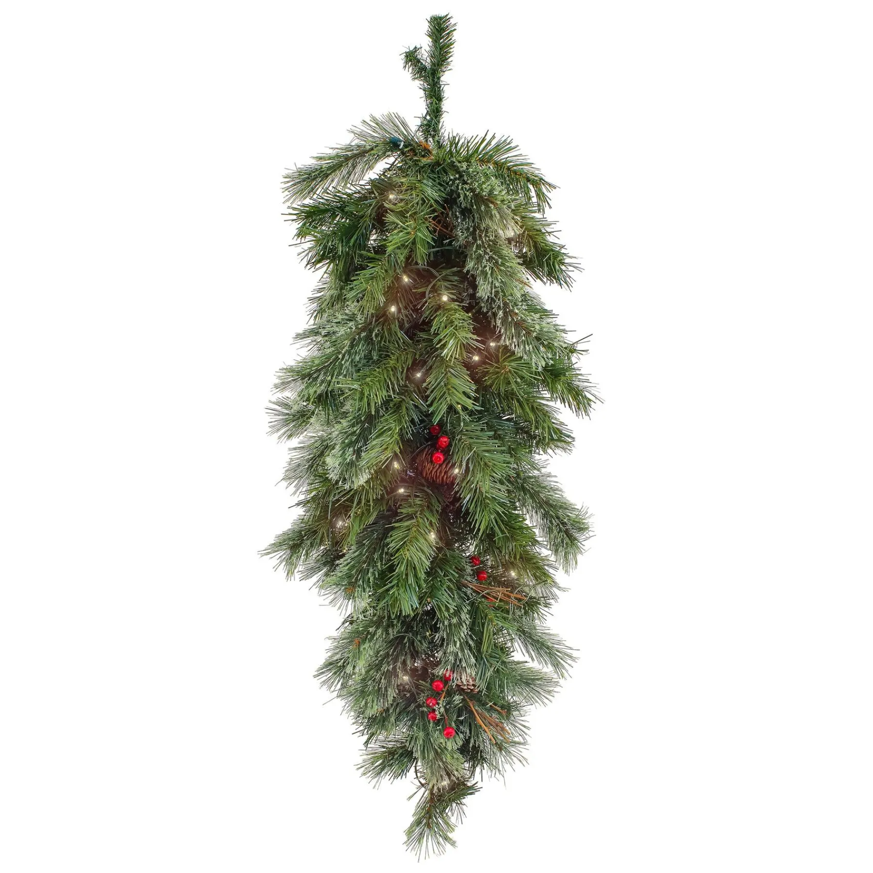 Christmas Greenery-National Tree Company 36" Glistening Pine Teardrop With Led Lights