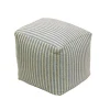 Outdoor Ottoman-National Tree Company 16" Hand Woven Pouf Ottoman, Icy Blue