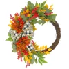 Harvest Wreath-National Tree Company 24" Harves Wreath With Twig, Dahlia, Eucalyptus And Bow