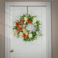 Harvest Wreath-National Tree Company 24" Harvest Wreath With Hydrangea & Rose