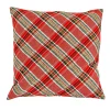 Christmas Textile-National Tree Company 24" Hgtv Home Collection Bias Cut Red Plaid Pillow