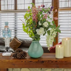 Christmas Accessories-National Tree Company 9" Hgtv Home Collection Buried Vase, Turquoise