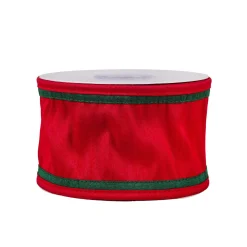 Christmas Accessories-National Tree Company 3" Hgtv Home Collection Dupioni Double-Sided Ribbon, Red & Green