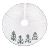 Christmas Tree Skirt-National Tree Company 52" Hgtv Home Collection Embroidered Evergreens Tree Skirt