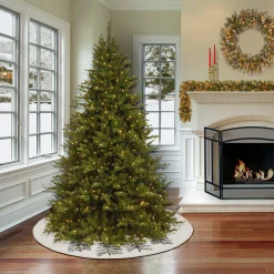 Christmas Tree Skirt-National Tree Company 52" Hgtv Home Collection Embroidered Evergreens Tree Skirt