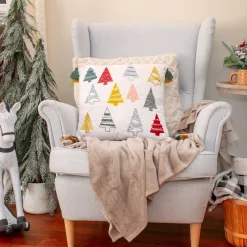 Christmas Textile-National Tree Company 18?? Hgtv Home Collection Evergreen Forest Christmas Pillow