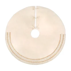 Christmas Tree Skirt-National Tree Company 52" Hgtv Home Collection Fringe Detail Tree Skirt, Off White