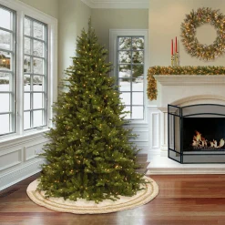 Christmas Tree Skirt-National Tree Company 52" Hgtv Home Collection Fringe Detail Tree Skirt, Off White