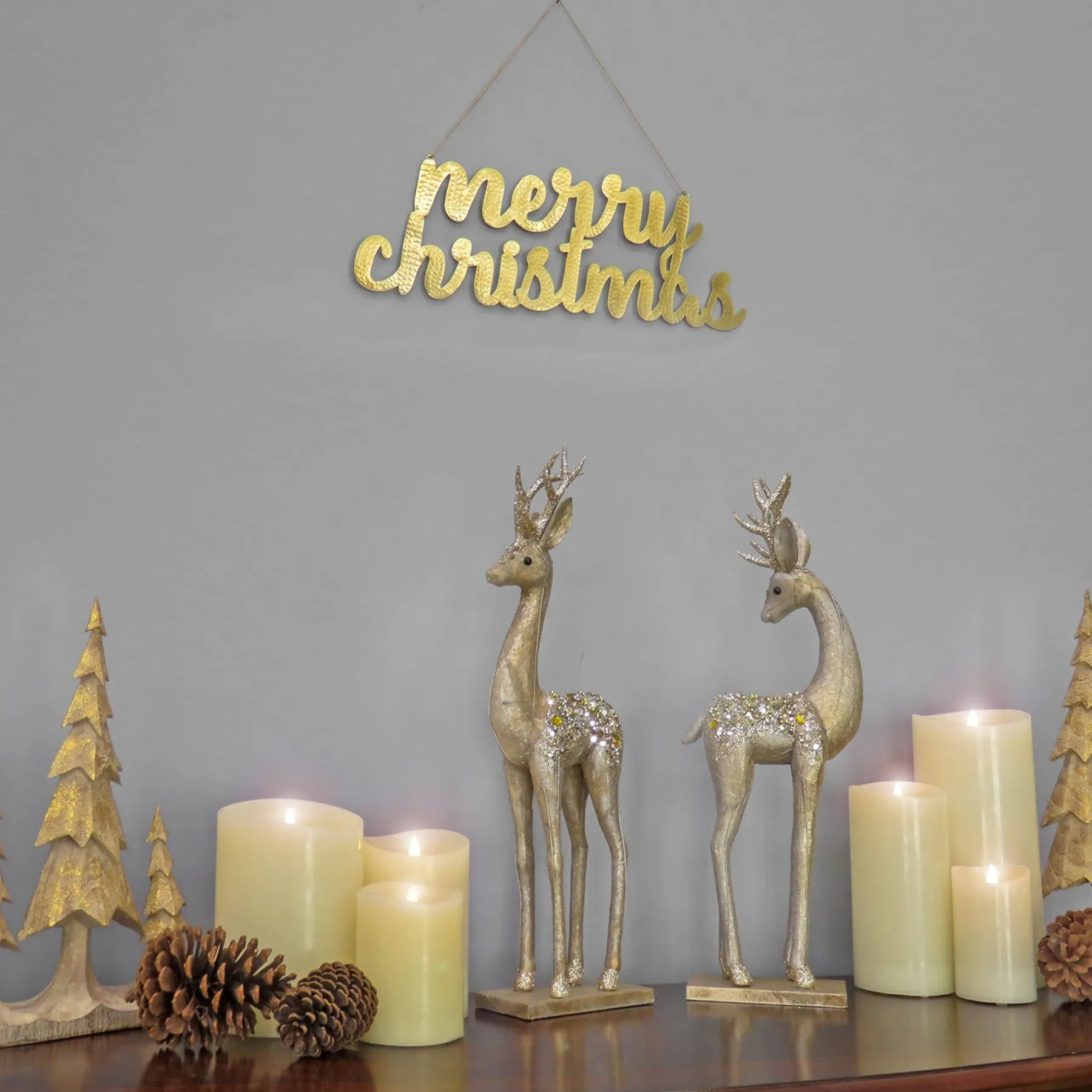 Christmas Accessories-National Tree Company 19" Hgtv Home Collection Merry Christmas Metal Wall Decoration