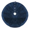 Christmas Tree Skirt-National Tree Company 60" Hgtv Home Collection Quilted Velvet Tree Skirt, Blue