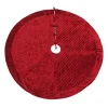 Christmas Tree Skirt-National Tree Company 60" Hgtv Home Collection Quilted Velvet Tree Skirt, Red