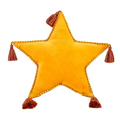 Christmas Textile-National Tree Company 16" Hgtv Home Collection Star Shape Pillow, Yellow