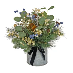 Christmas Greenery-National Tree Company 17" Hgtv Home Collection Swiss Chic Arrangement