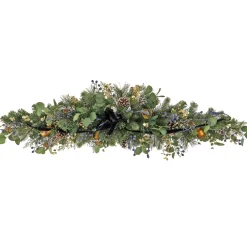 Christmas Greenery-National Tree Company 60" Hgtv Home Collection Swiss Chic Mantle Swag