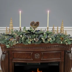 Christmas Greenery-National Tree Company 60" Hgtv Home Collection Swiss Chic Mantle Swag