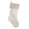 Christmas Stockings-National Tree Company 20" Hgtv Home Collection Textured Cuff Stocking, Ivory