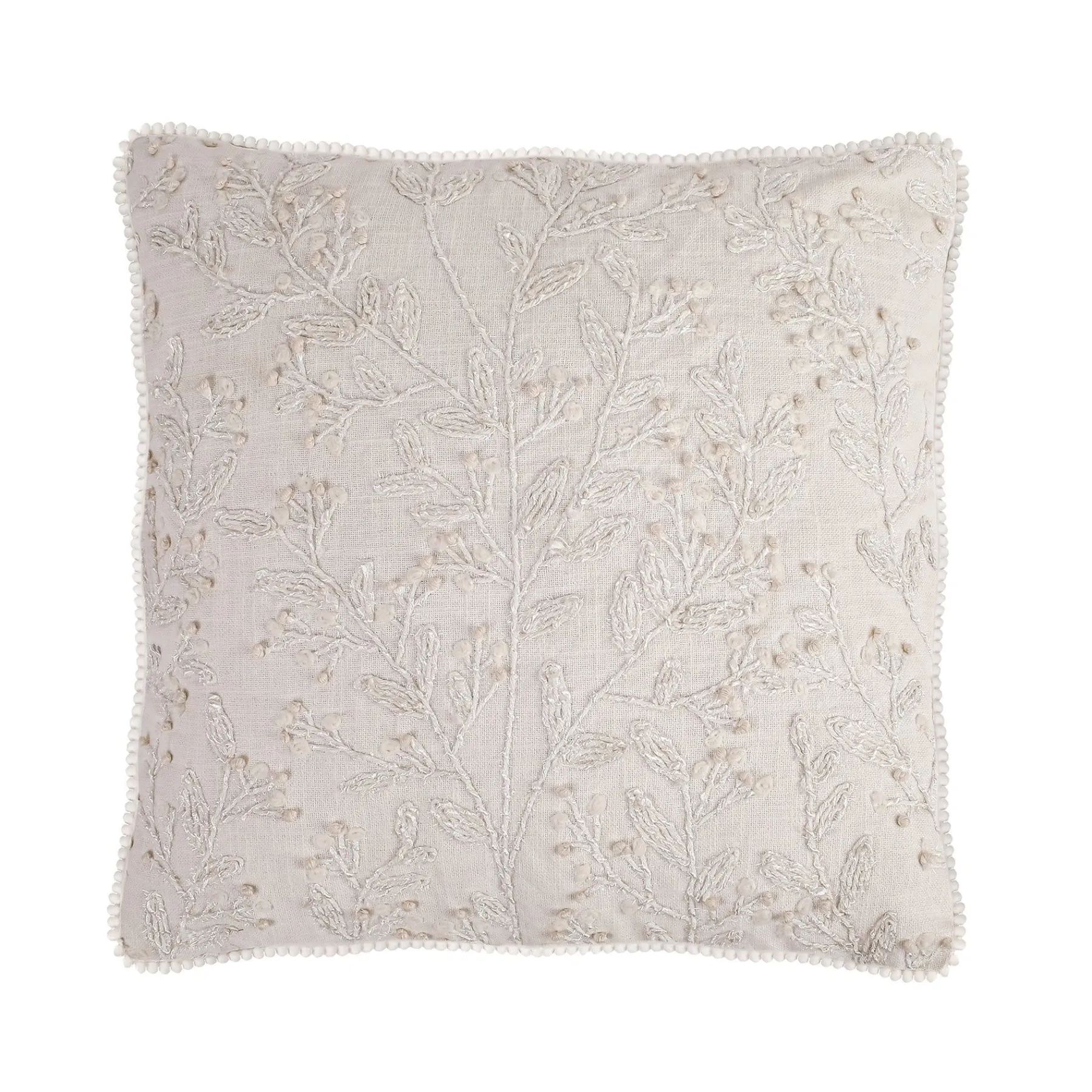 Christmas Textile-National Tree Company 18" Hgtv Home Collection White Boho Christmas Pillow