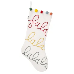 Christmas Stockings-National Tree Company 20" Hgtv Home Collection White Fa La La Stocking