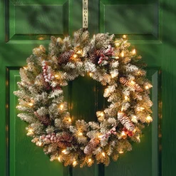 25" To 36" Wreath-National Tree Company 30 In. Dunhill(R) Fir Wreath With Clear Lights