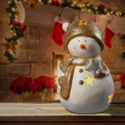 Christmas Accessories-National Tree Company 8 In Lighted Holiday Snowman Decor