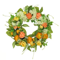 National Tree Company Flower Wreaths^24" Lemons, Hydrangeas And Buttercups Wreath