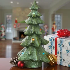 Christmas Accessories-National Tree Company 22" Lighted Ceramic Christmas Tree
