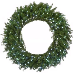 Over 37" Wreath-National Tree Company 48" Memory-Shape® Norwood Fir Wreath With White Led Lights