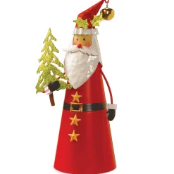 Christmas Accessories-National Tree Company 12" Metal Santa Character