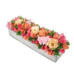 Potted Flower Plants-National Tree Company 16" Multicolor Handcrafted Floral Window Box Decor
