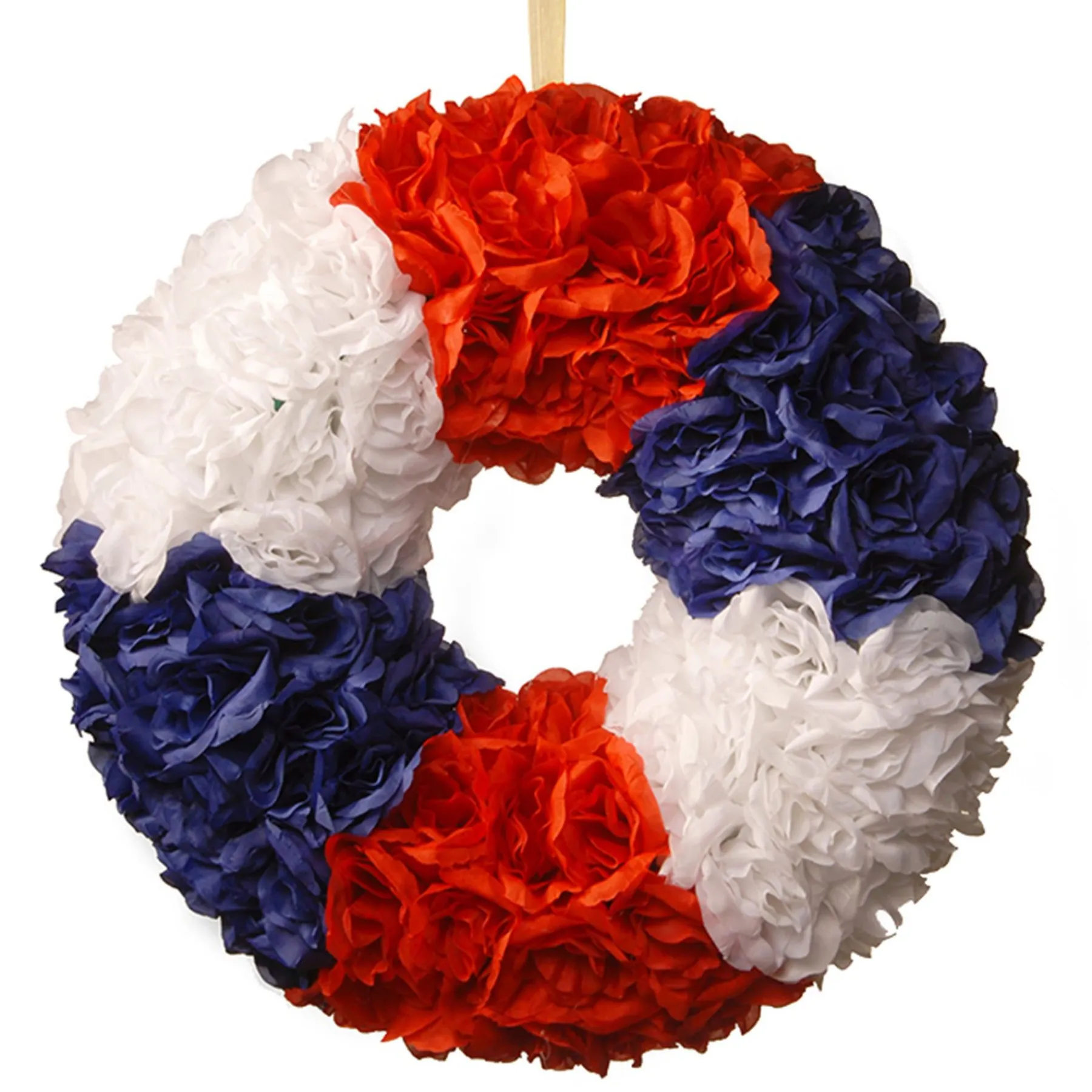 Patriotic Wreath-National Tree Company 18" Patriotic Rose Wreath