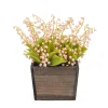 National Tree Company Potted Flower Plants^10" Pink Lily-Of-The-Valley Flowers In Wood Box