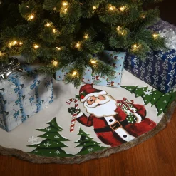 Christmas Tree Skirt-National Tree Company 48" Rural Homestead Collection Santa Tree Skirt