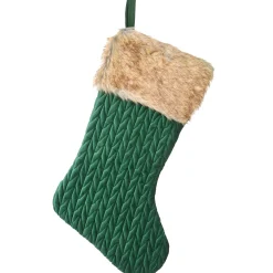 Christmas Stockings-National Tree Company 19" Rural Homestead Collection Quilted Stocking