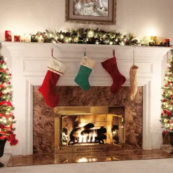 Christmas Stockings-National Tree Company 19" Rural Homestead Collection Quilted Stocking