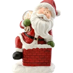 Christmas Accessories-National Tree Company 14" Santa Climbing Into Chimney Figuerine