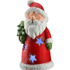 Christmas Accessories-National Tree Company 17" Santa Figuerine With Flashing Multicolor Light