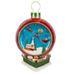 Christmas Accessories-National Tree Company 34" Santas Sleigh Ornament With Multicolor Lights And Music