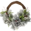 21" To 24" Wreath-National Tree Company 22" Snowy Christmas Wreath With Bow
