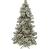 7Ft - 9Ft-National Tree Company 9' Snowy Yorkshire Hinged Tree With 900 Clear Lights