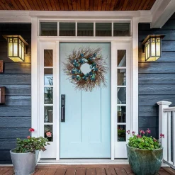 Flower Wreaths-National Tree Company 24" Spring Blueberry Wreath