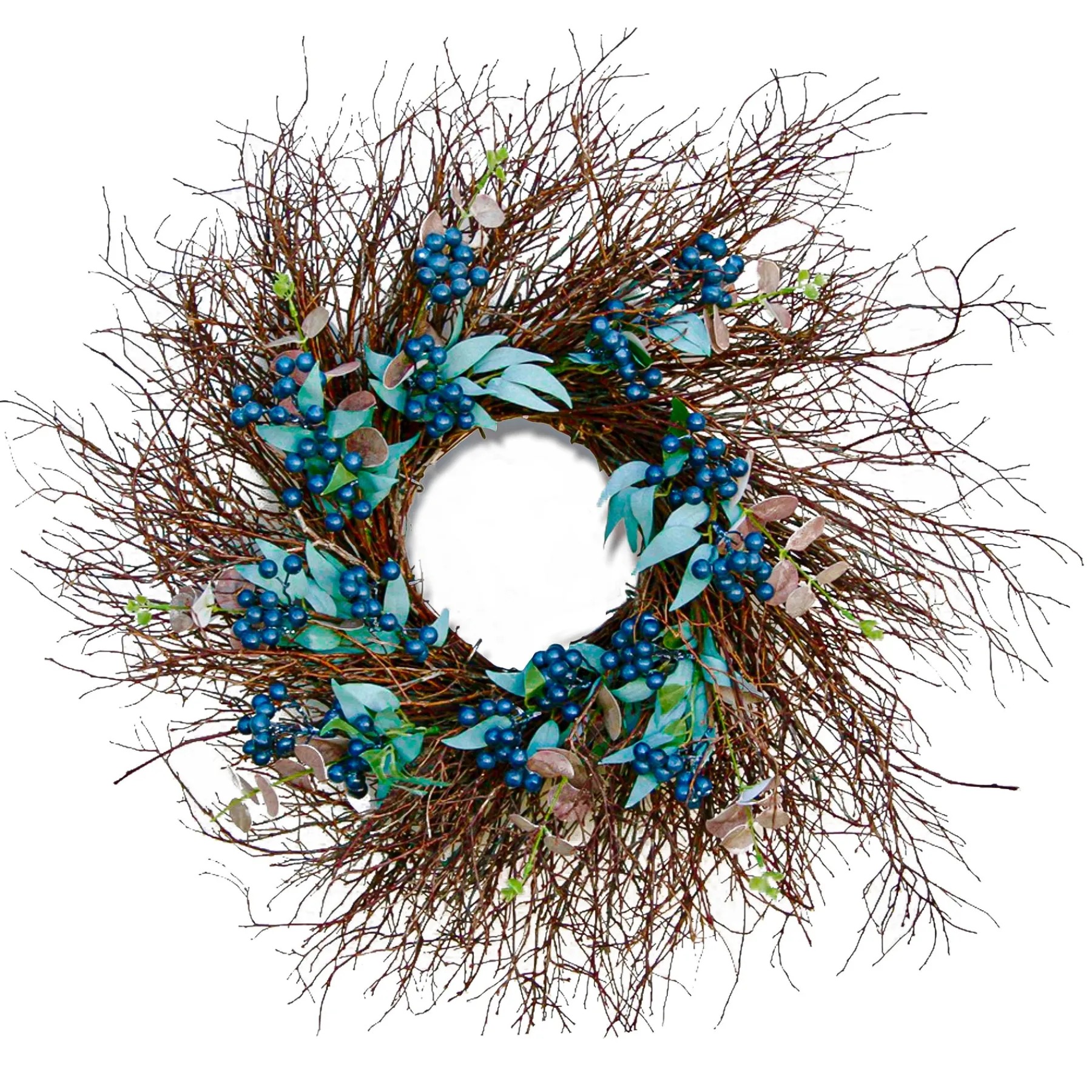 National Tree Company Flower Wreaths^24" Spring Blueberry Wreath