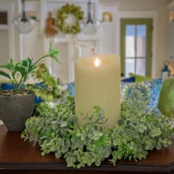 Greenery Wreaths-National Tree Company 14" Spring Eucalyptus Table Wreath