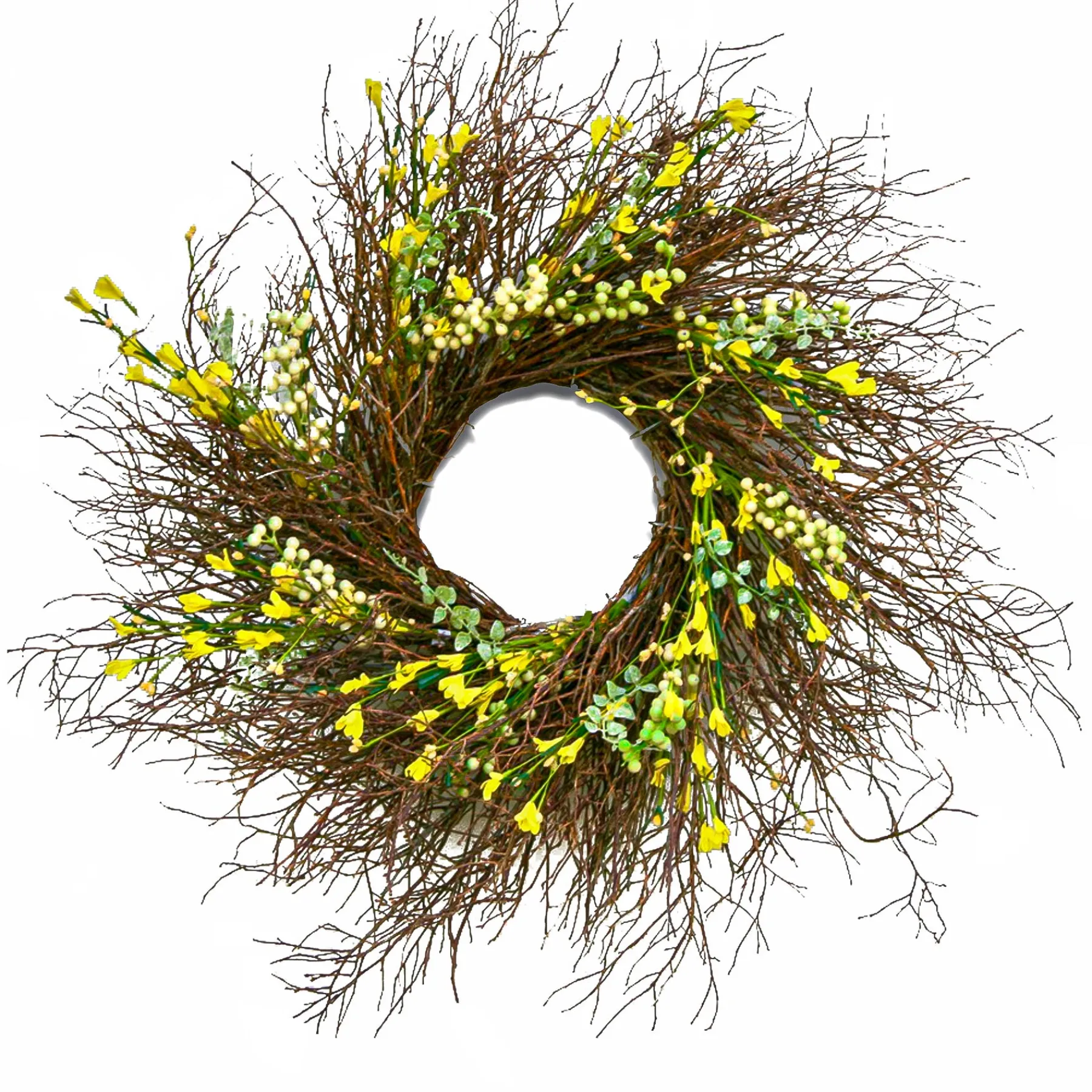 National Tree Company Flower Wreaths^24" Spring Yellow Forsythia Twig Wreath