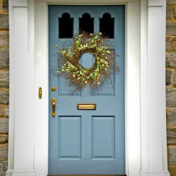 Flower Wreaths-National Tree Company 24" Spring Yellow Forsythia Twig Wreath